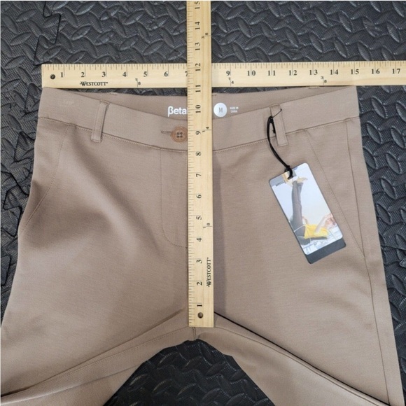 Betabrand Yoga Dress Pants Tan Khaki Womens Size Medium Classic Straight Leg NWT - Picture 2 of 10
